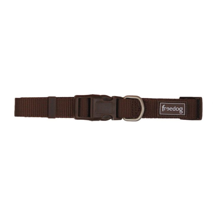 FREEDOG perro collar basic marron 25 mm