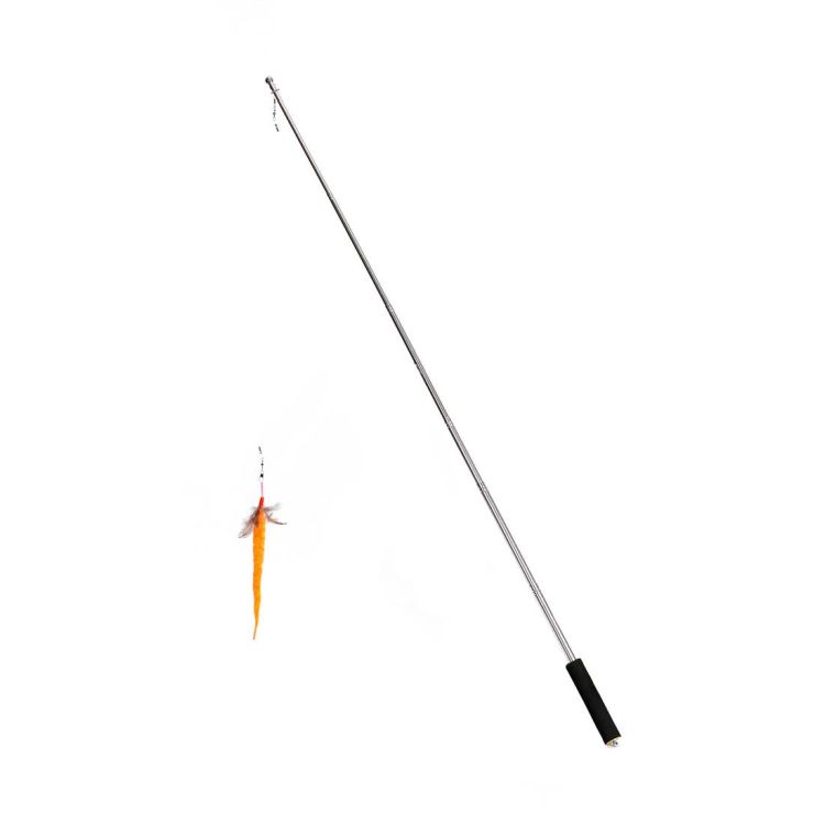 FREEDOG gato juguete stick telescopico naranja 25-120 cm