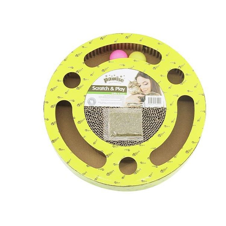 PAWISE gato rascador+juego bolas 33.5x 5.5 cm