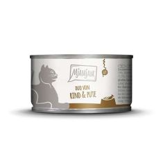 MJAMJAM gato adulto duo vacuno y pava lata