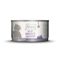 MJAMJAM gato adulto duo pollo y conejo lata