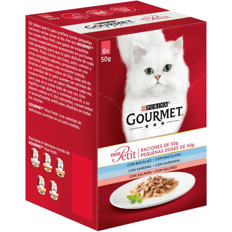 GOURMET gato Mon petit seleccion pescados 6x50 gr