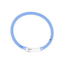 DUVO perro collar luz USB silicona azul