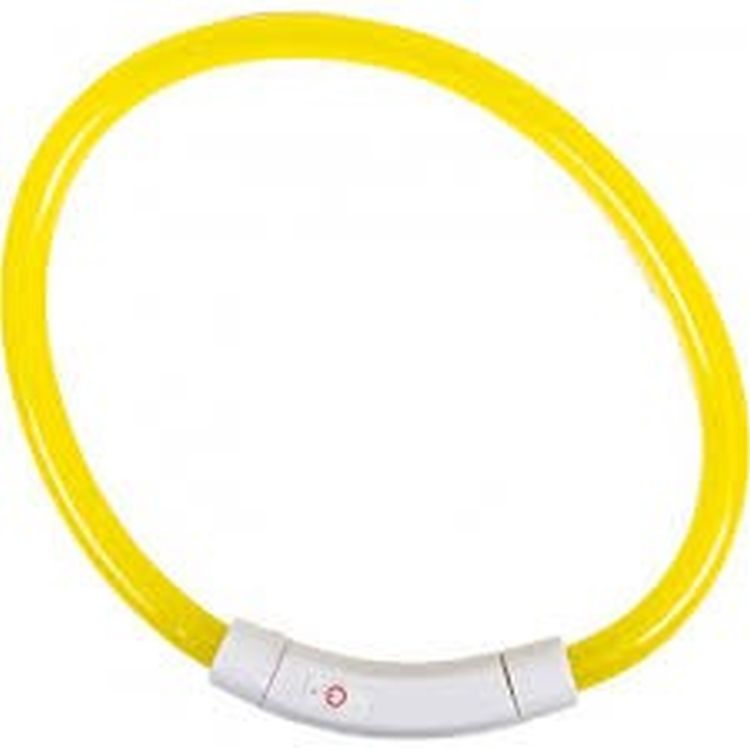 DUVO perro collar luz USB silicona amarillo