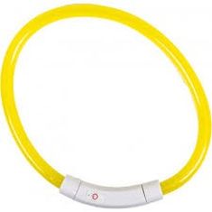 DUVO perro collar luz USB silicona amarillo