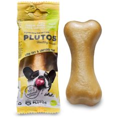 PLUTOS perro adulto snack hueso queso y pato
