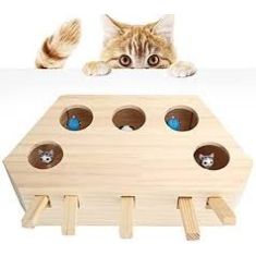 DUVO gato juguete interactivo madera flor 16.5x16.5x7.3 cm