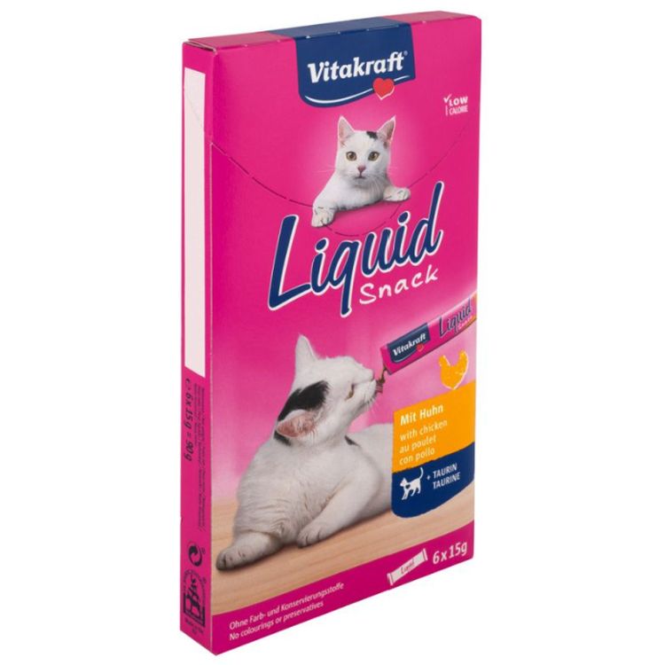 VITAKRAFT gato snack liquido pollo y taurina