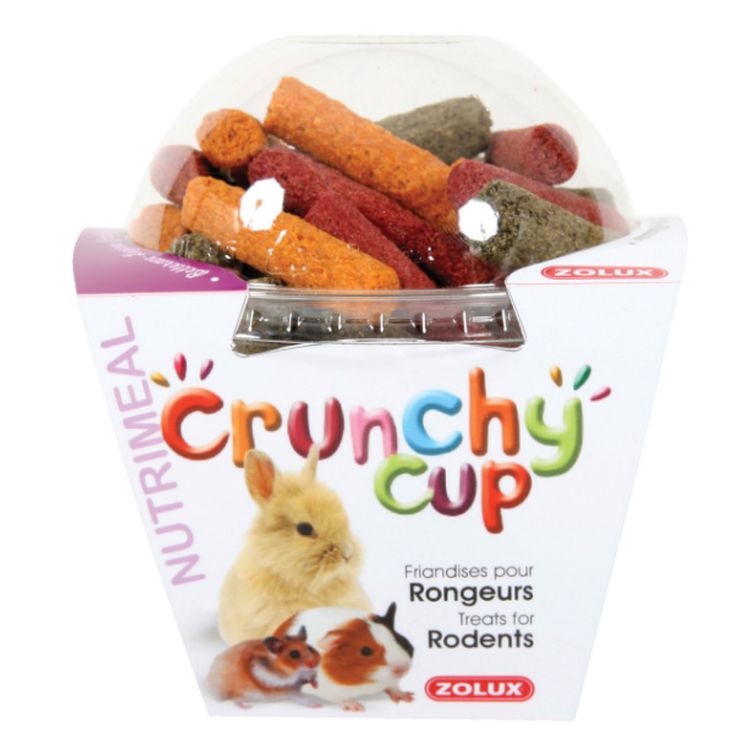 ZOLUX roedor snack crunchy cup nature alfalfa.remolacha y zanahoria 200 gr