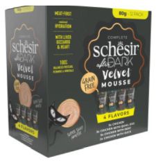 SCHESIR gato After dark pollo huevo ternera pouch 12 uds