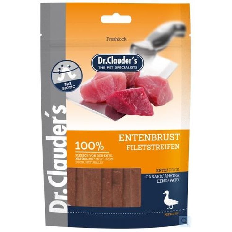 DR CLAUDER perro snack tiras pato