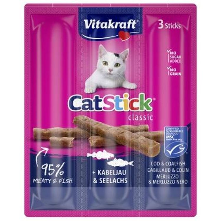 VITAKRAFT gato snack Sticks mini bacalao abadejo
