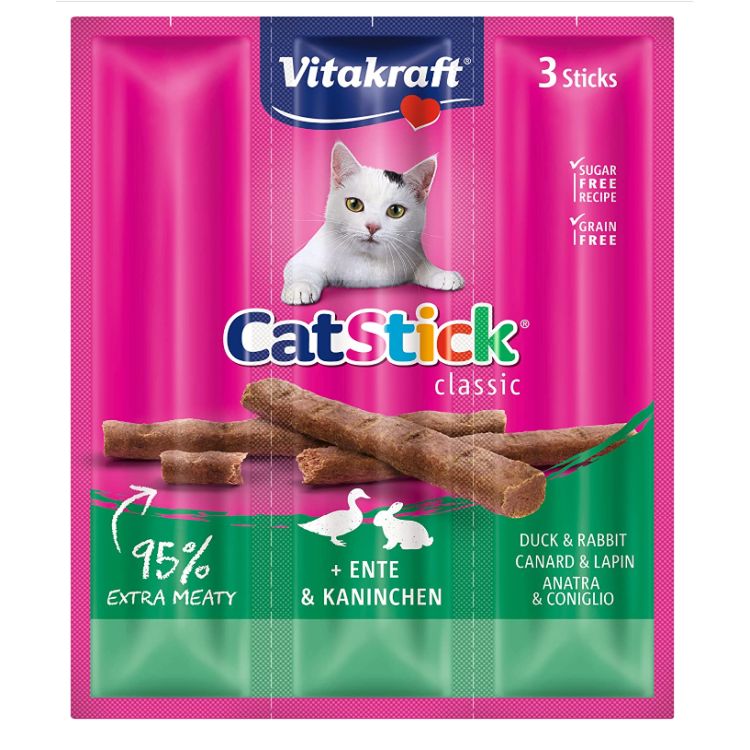 VITAKRAFT gato snack Sticks mini pato conejo