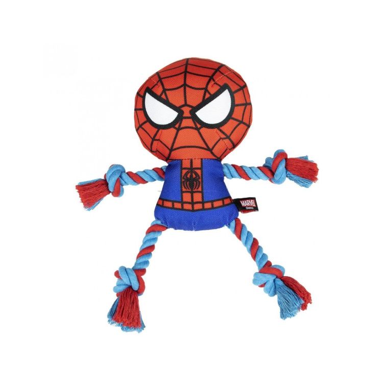 DISNEY perro juguete cuerda dental Spiderman