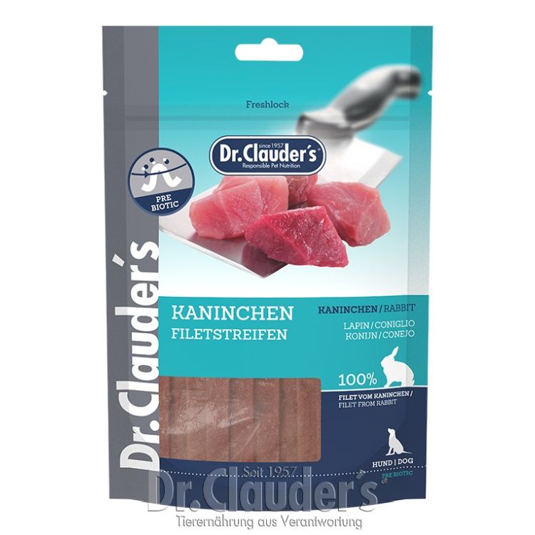 DR CLAUDER perro snack tiras conejo 80 gr