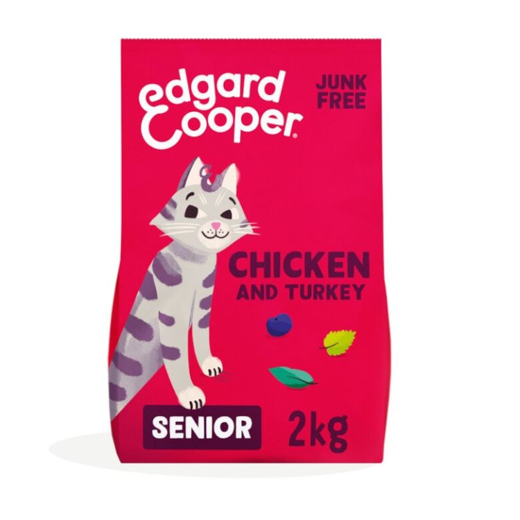 EDGAR&COOPER gato senior pollo y pavo 2 kg