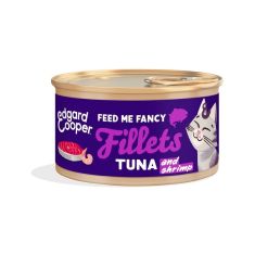 EDGAR&COOPER gato adulto wet filetes atun y gambas lata 70gr