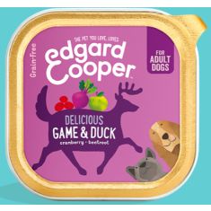 EDGAR&COOPER perro adulto caza y pato tarrina150 gr