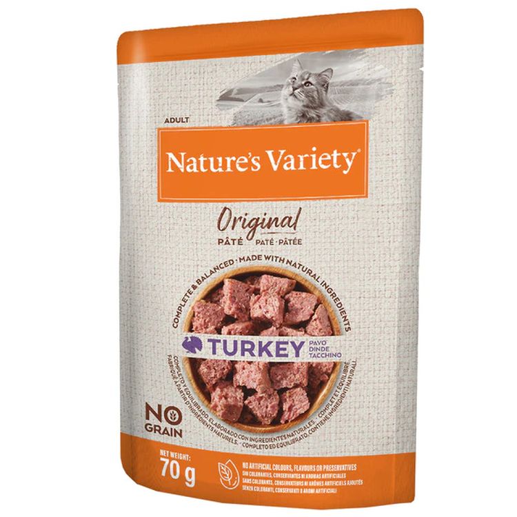 NATURES VARIETY gato adulto pavo salsa pouch 70 gr