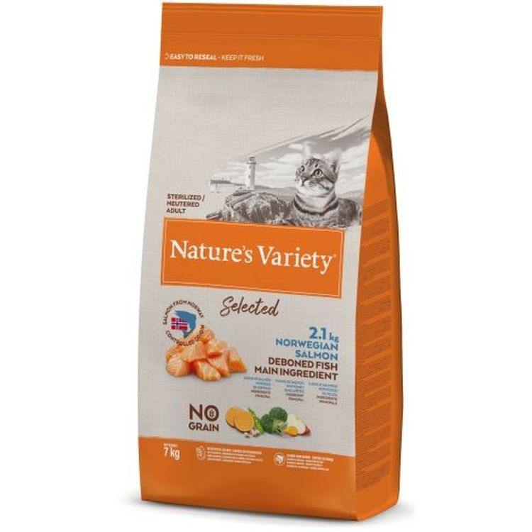 NATURES VARIETY gato adulto esterilizado NG salmon