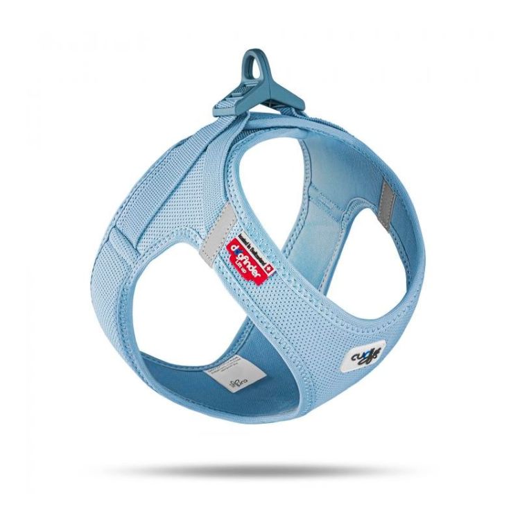 CURLI perro arnes air-mesh azul claro