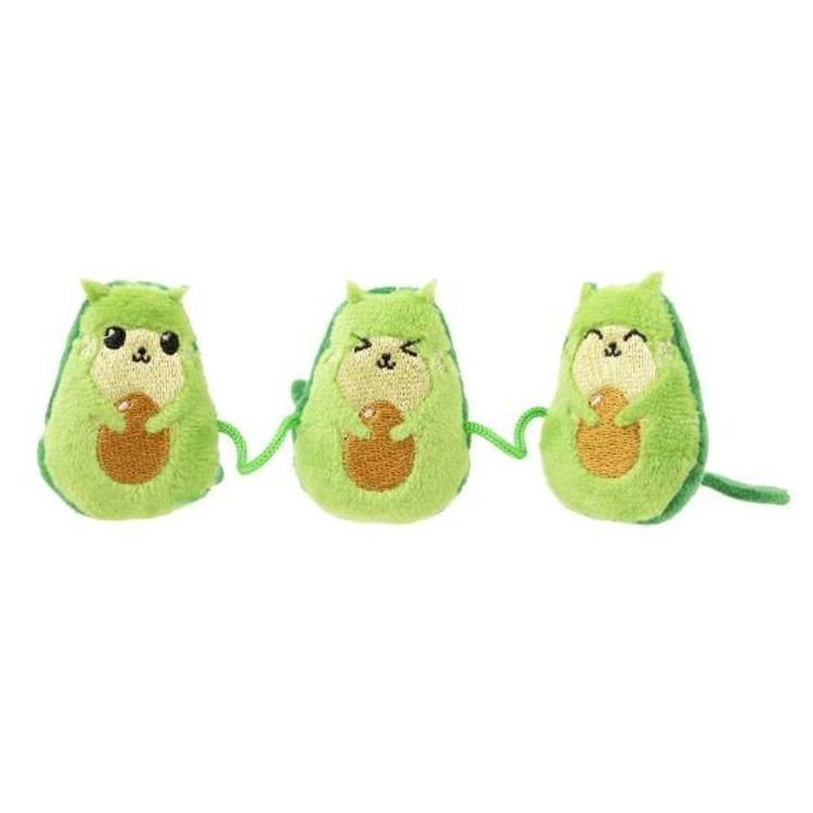 FUZZYARD gato juguete Avocatos 3 on a string