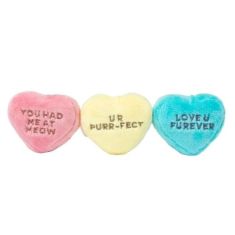 FUZZYARD gato juguete Candy Hearts 3 on a string