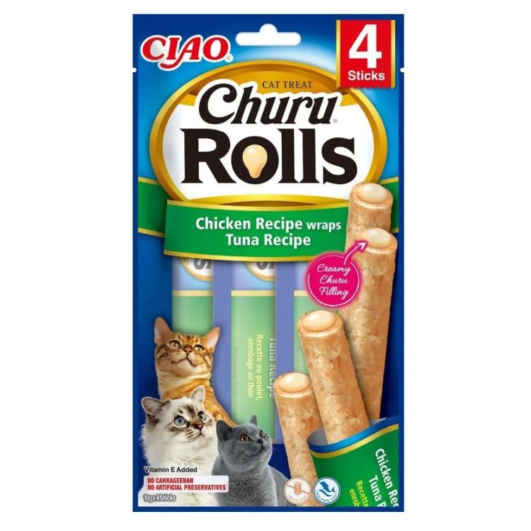 CHURU gato snack rolls atun 4x10 gr
