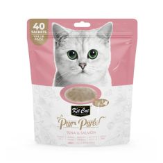 KIT CAT gato snack PurrPuree ValuePack atun y salmon 40x15 gr