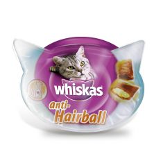 WHISKAS gato snack anti hairball 60 gr