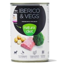NATURA DIET perro adulto pate iberico y vegetales lata 400 gr