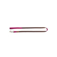 NAYECO perro correa X-trm premium marron y cardenal 20 mm x 120 cm