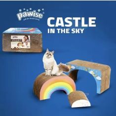 PAWISE rascador castillo en el aire 3 en 1 44x22 cm
