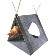 PAWISE gato tienda de campa a negra 45x45x38 cm
