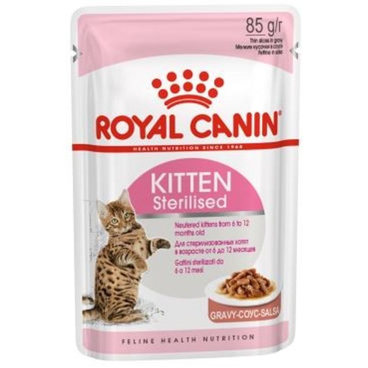 ROYAL CANIN gato kitten sterilised salsa pouch 85gr